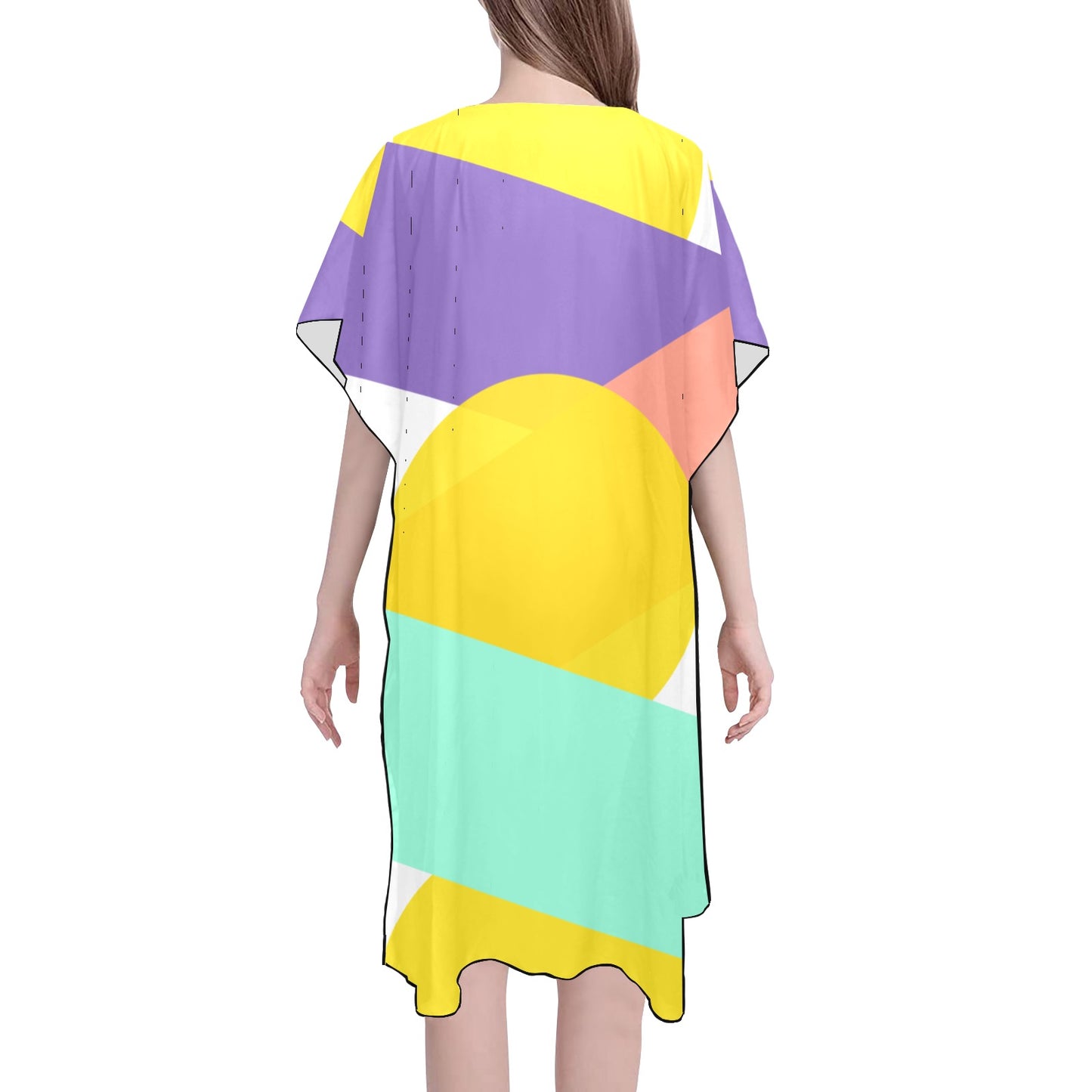 Colorful Circle Chiffon Cover Up