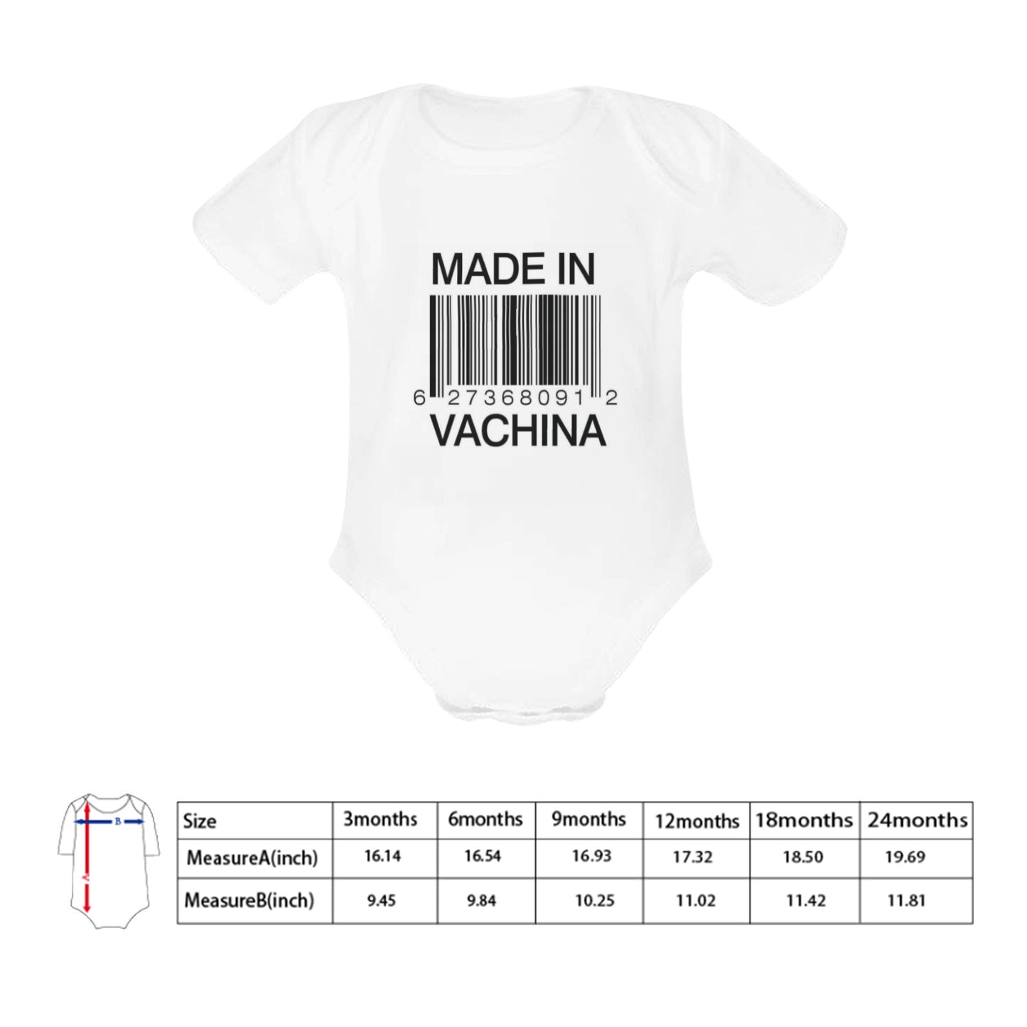 Made in Vachina Baby Onesie