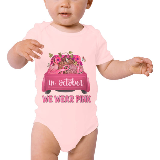 AWARENESS - We Wear Pink Baby Short Sleeve Onesie