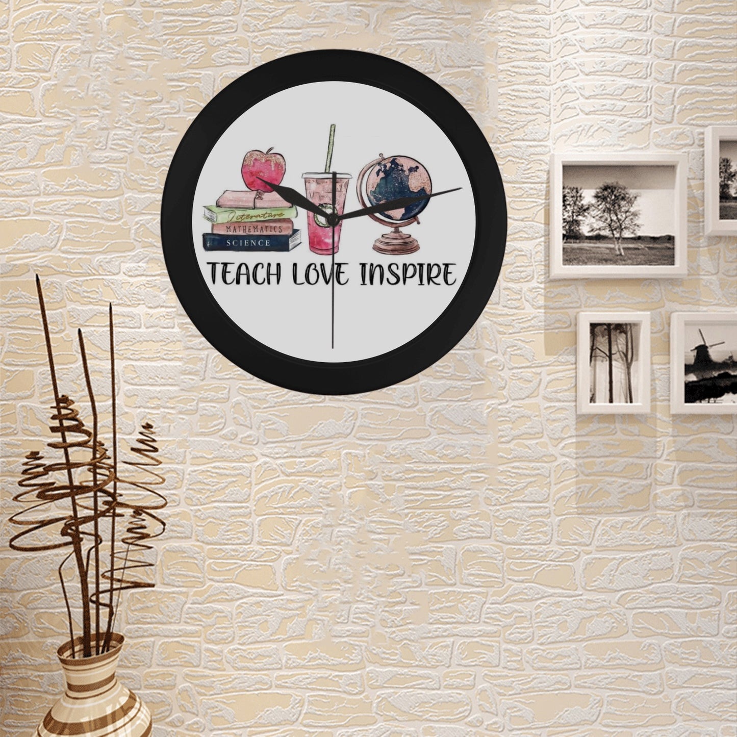 Teach, Love, Inspire Circular Wall clock