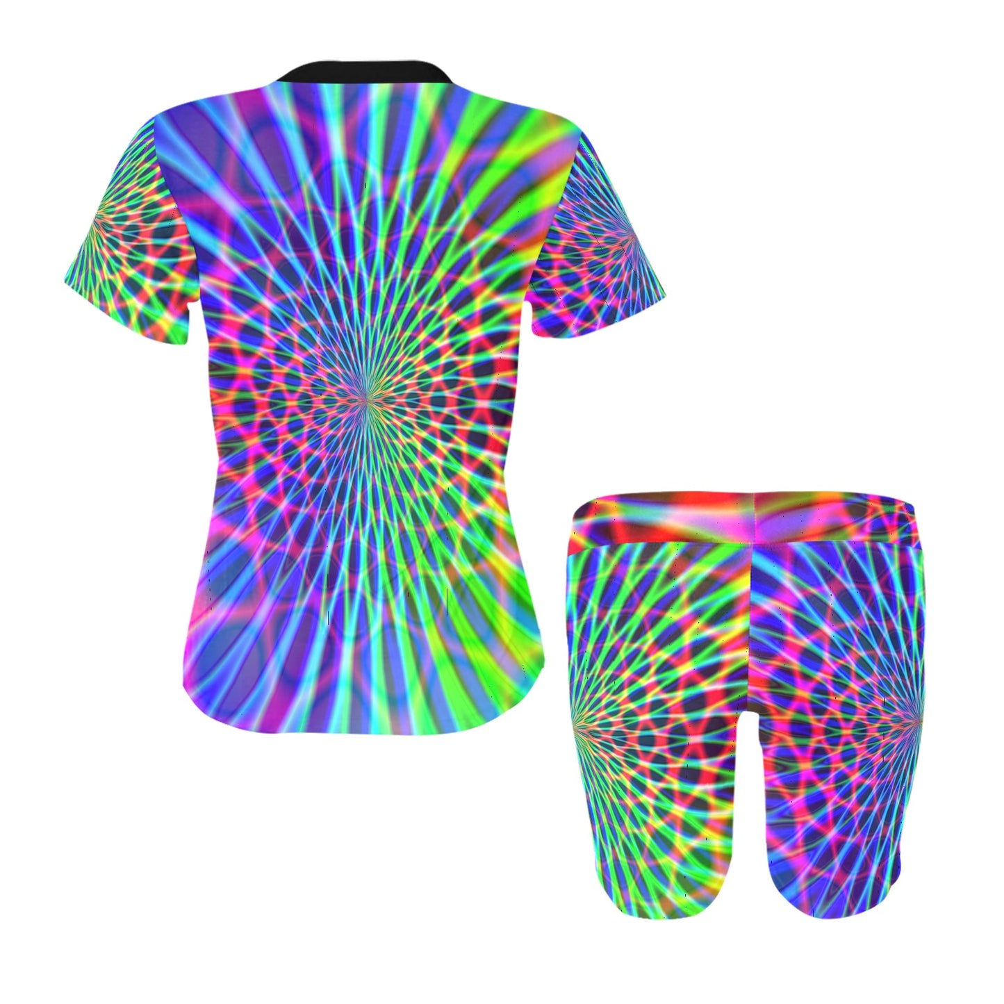 Abstract Rainbow Women's Short Set