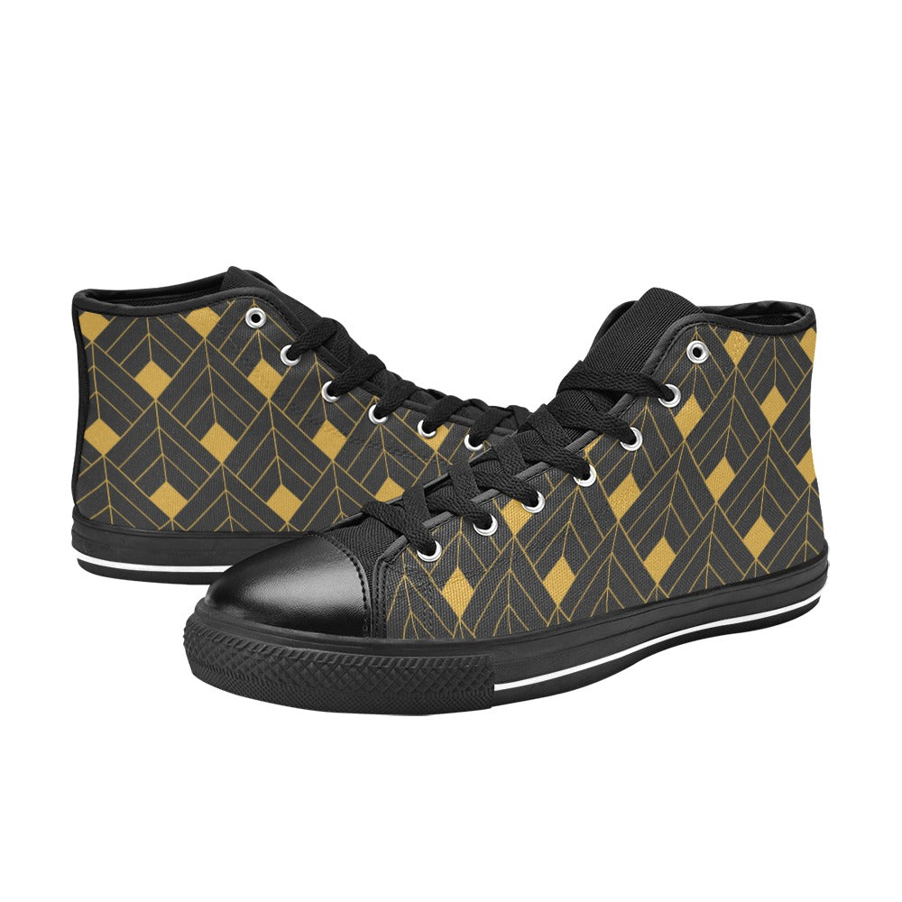 Gold Diamond High Top Shoes- Kids