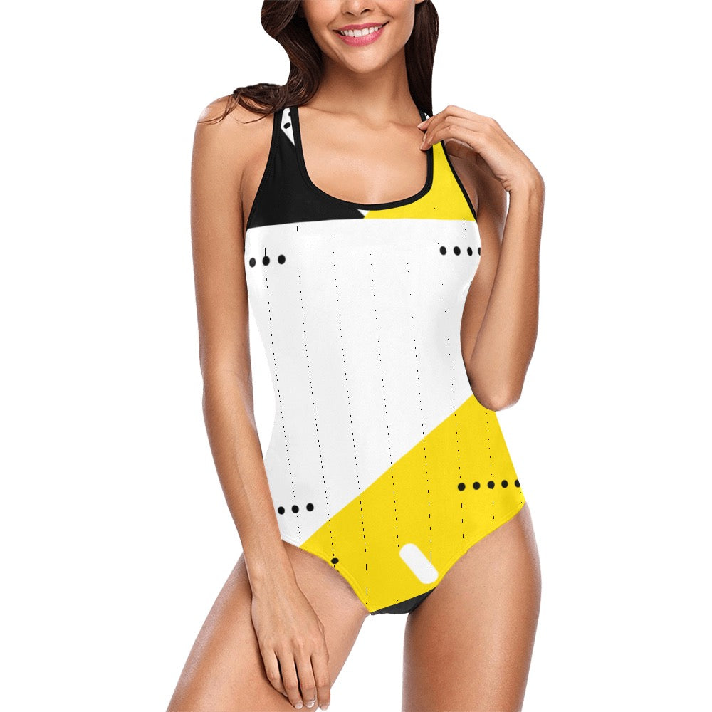 Black & Yellow Swimsuit