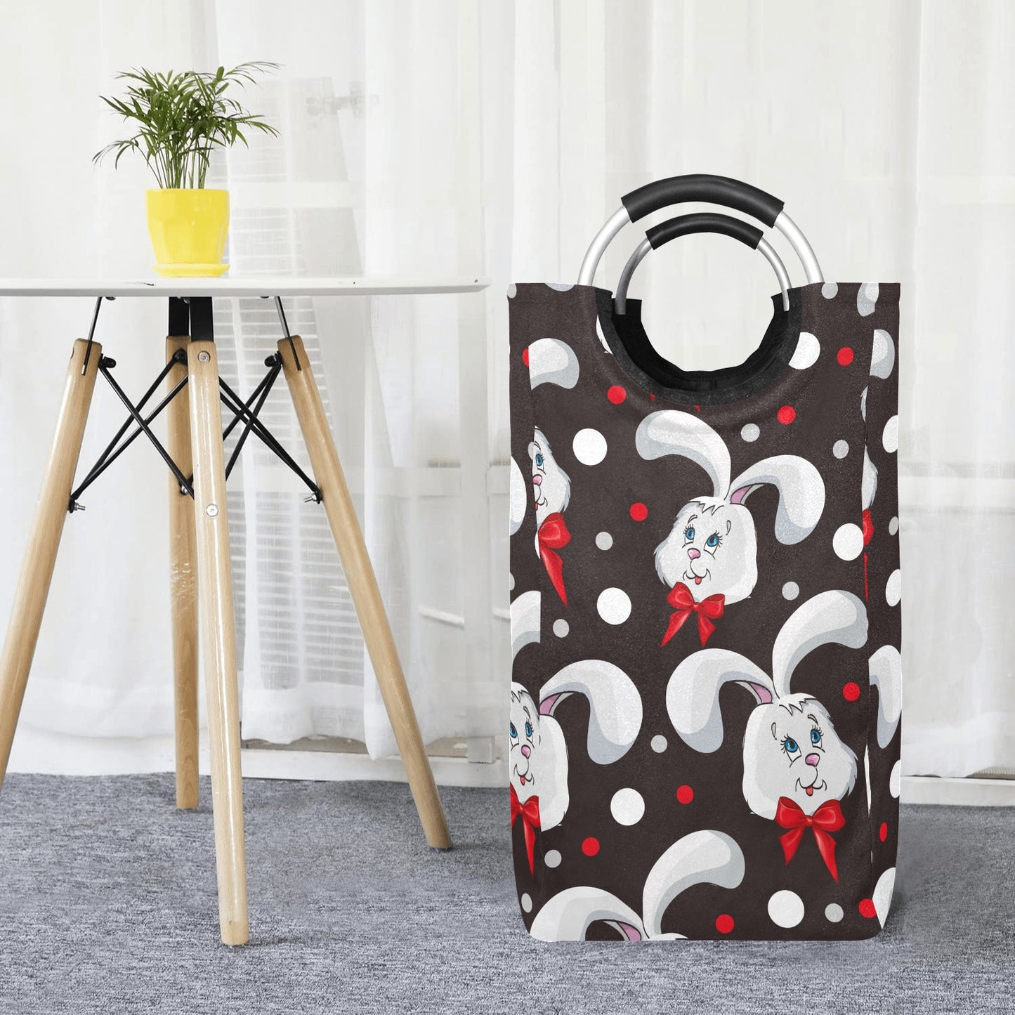 Bunny Dots Square Laundry Bag