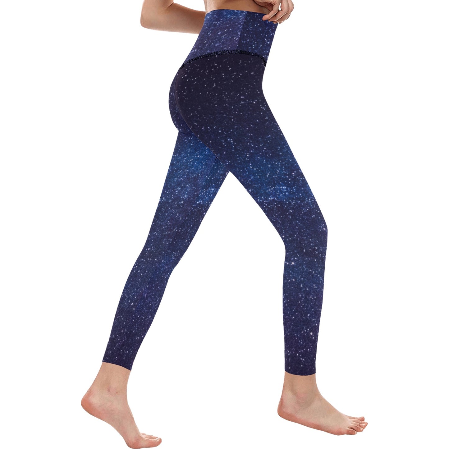 Blue Shimmer Women's High-Waisted Leggings