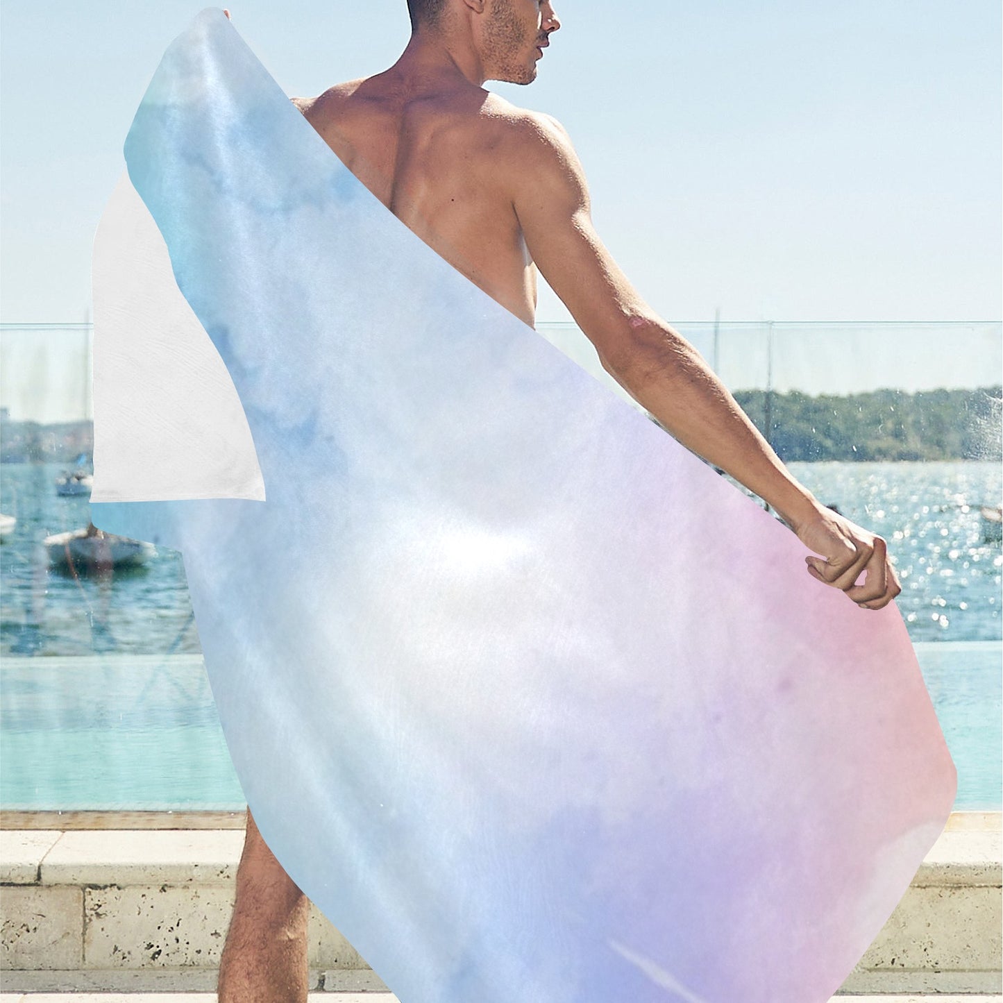 Pastel Skies Beach Towel 32"x 71"