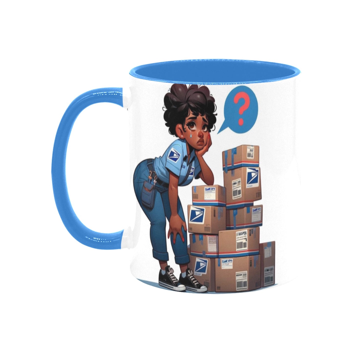 Postal Service Girl Custom Inner Color Mug (11oz)