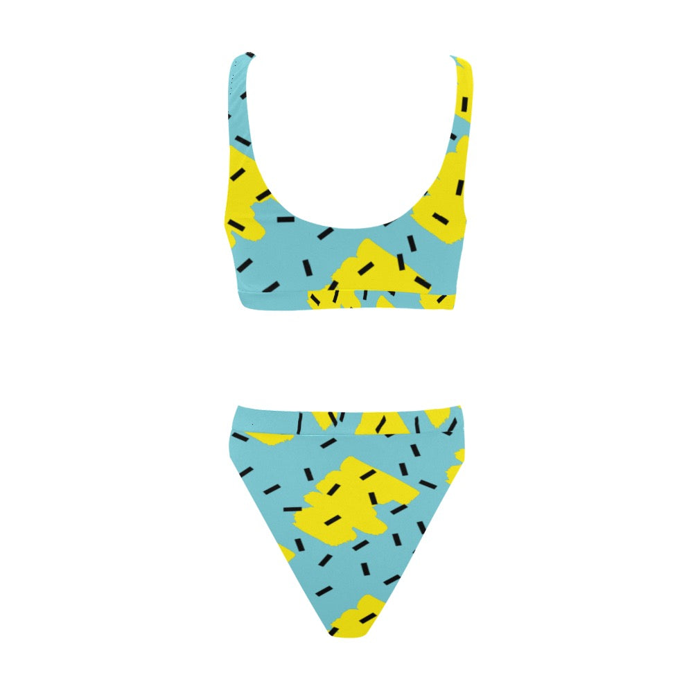 Turq-Limon Sport Bikini Swimsuit