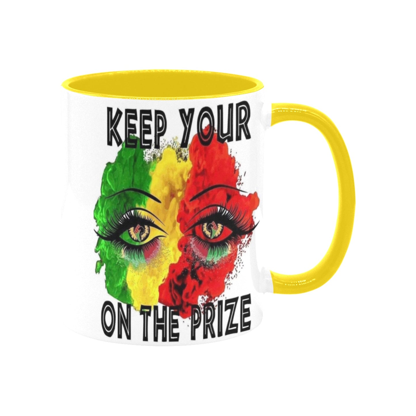 Keep Your Eyes On The Prize Custom Inner Color Mug (11oz)