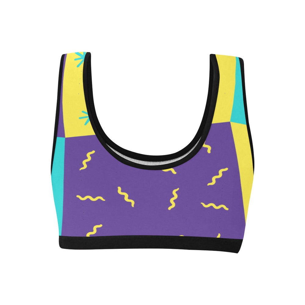 Purple Party Women's Sports Bra