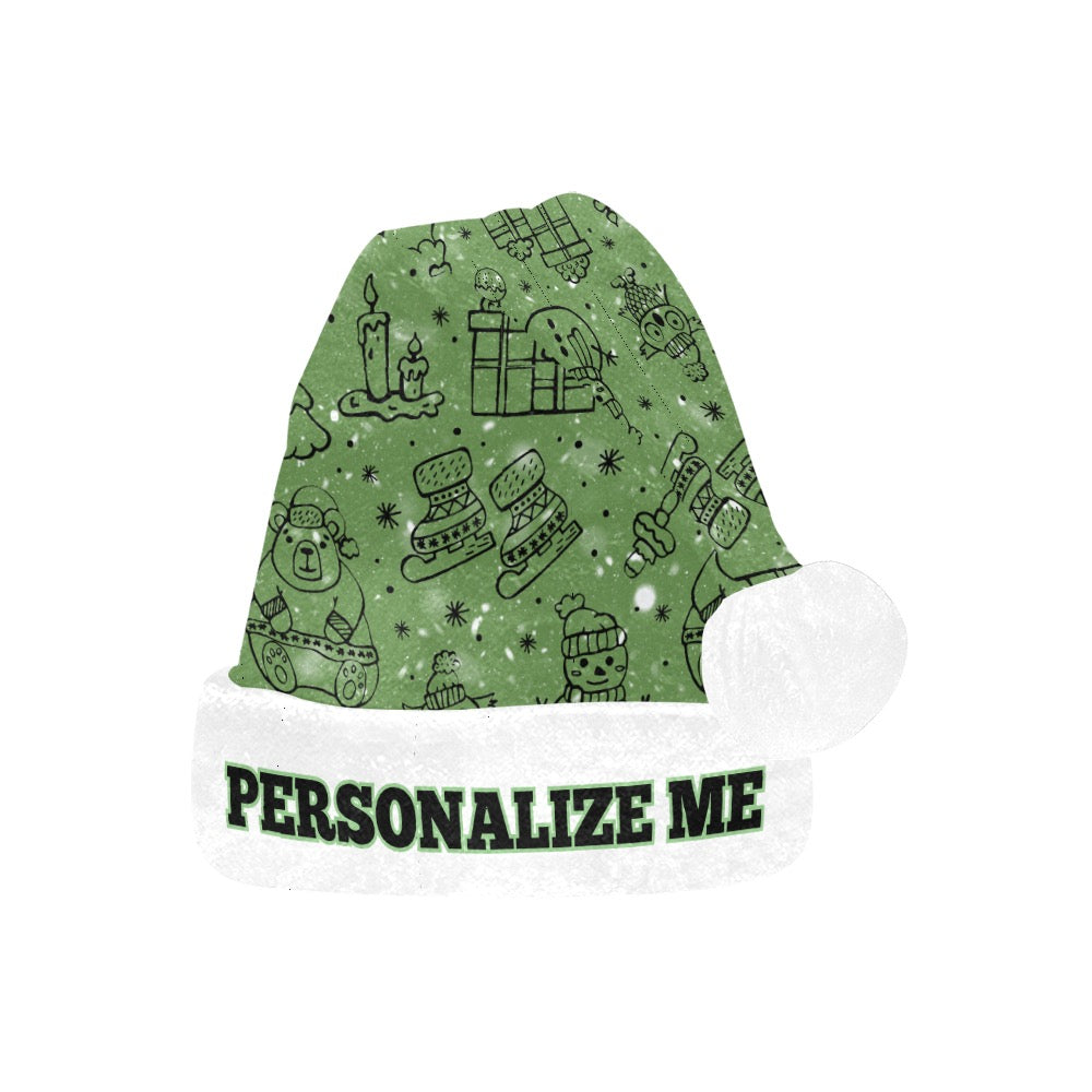 Green Christmas Santa Hat