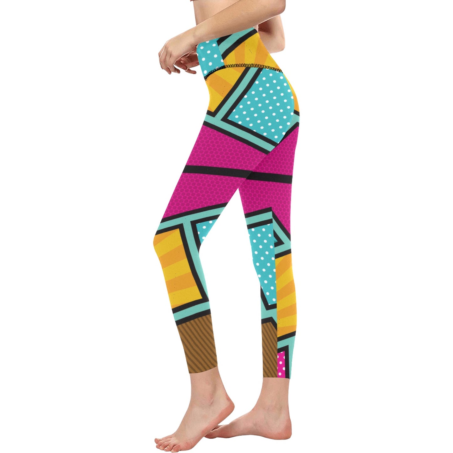 Geo Colorful Women's High-Waisted Leggings