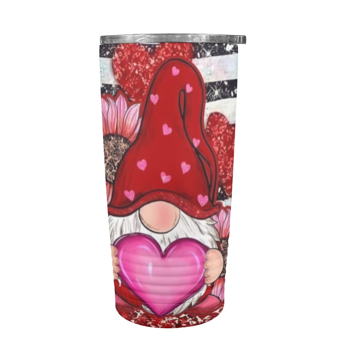 Heart Gnome Valentines Day 20oz Insulated Stainless Steel Mobile Tumbler