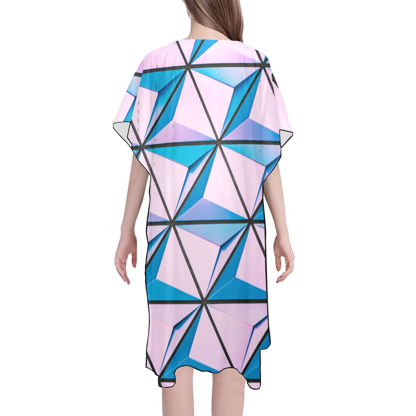 Colored Abstract Chiffon Cover Up