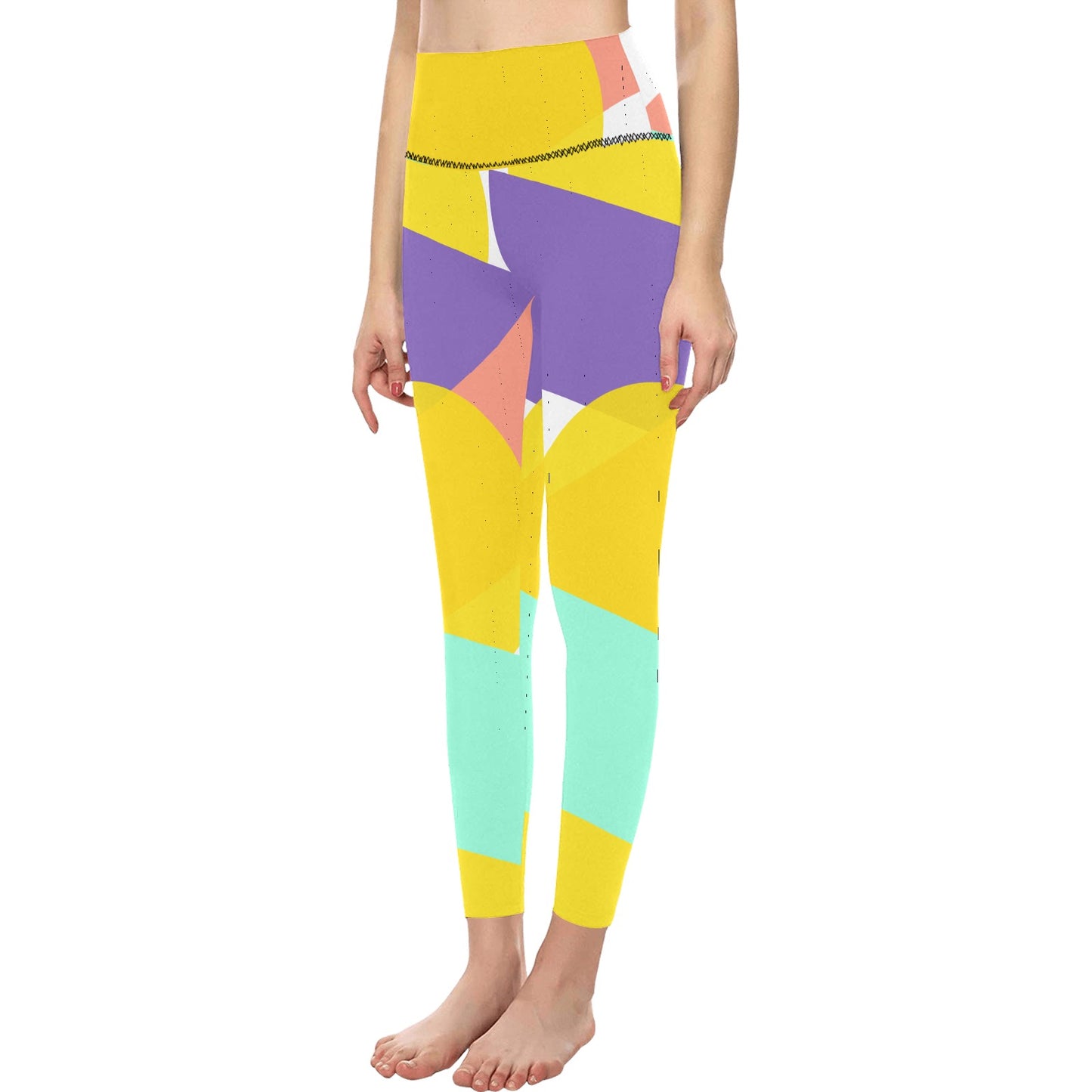 Multi Colored Women's High-Waisted Leggings