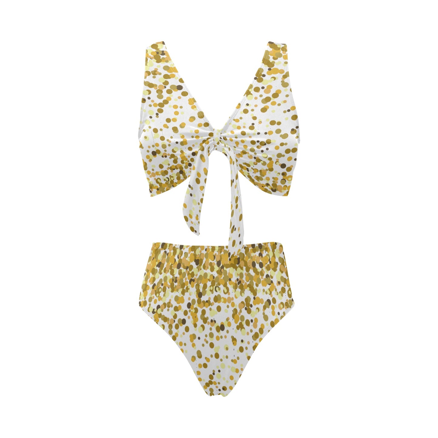 Gold Confetti Bow Tie Swimsuit