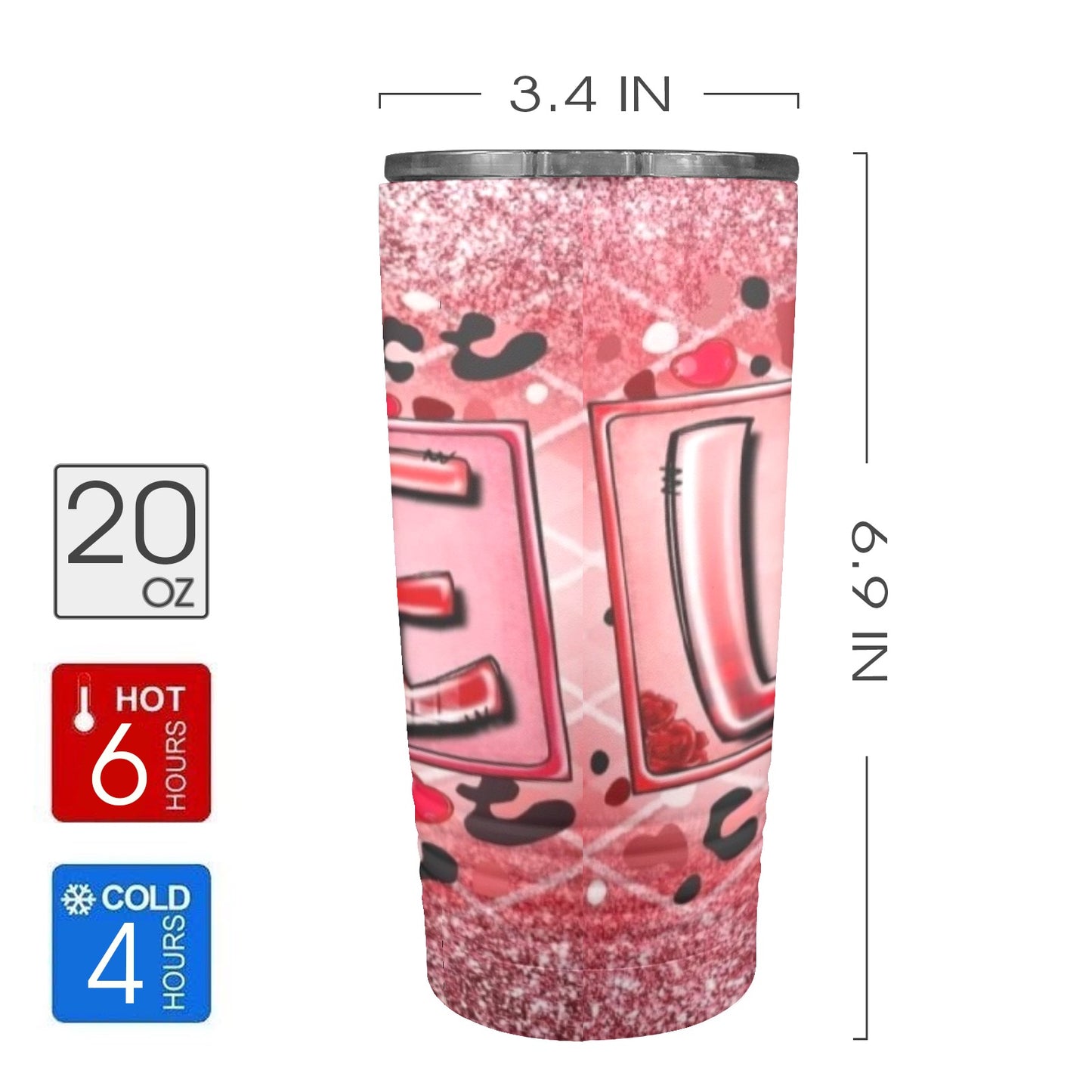 Love Valentines Day 20oz Insulated Stainless Steel Mobile Tumbler