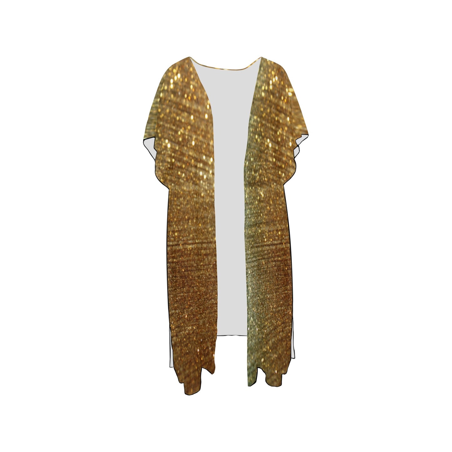 Gold Shimmer Chiffon Cover Up