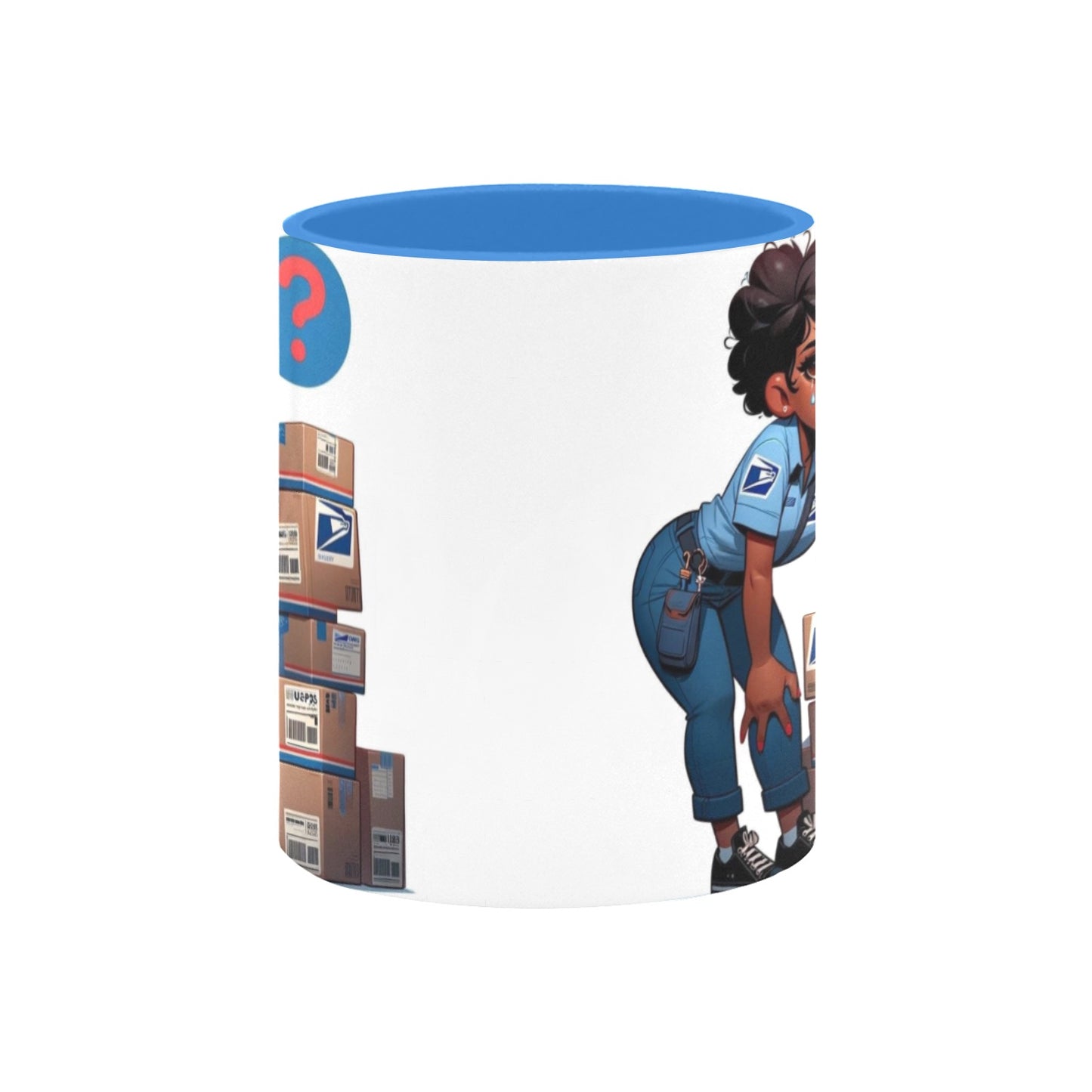 Postal Service Girl Custom Inner Color Mug (11oz)