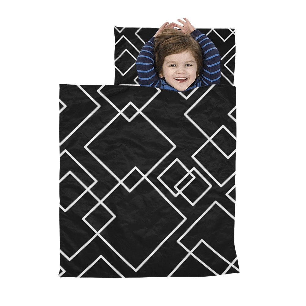 Black Squared Kids' Sleeping Bag