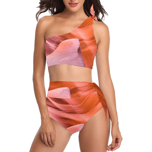 Sherbet Bliss One Shoulder Bikini Set