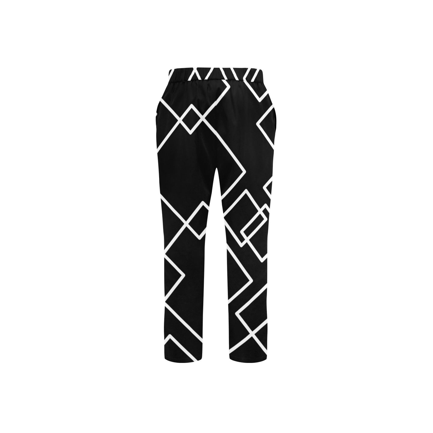 Black Squared Men's Casual Trousers