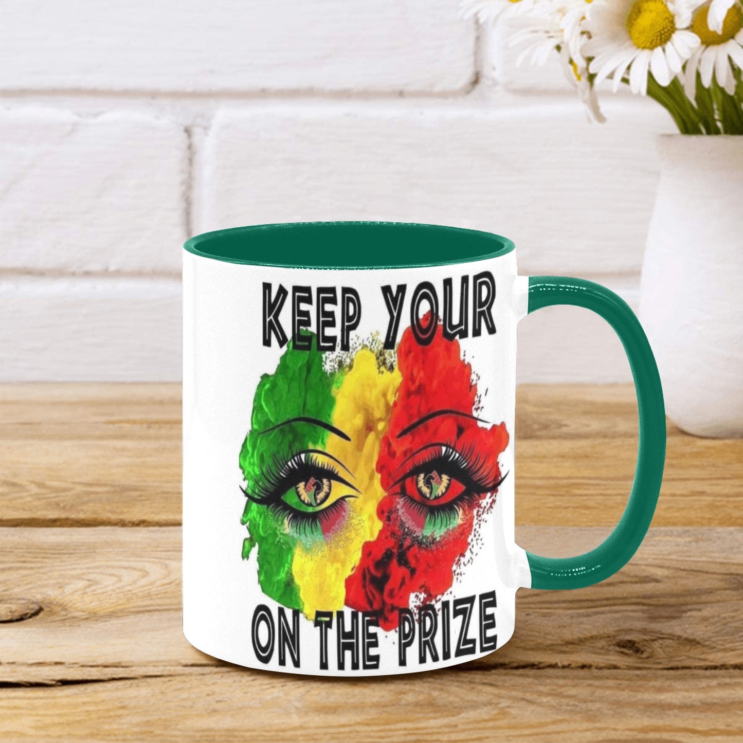 Keep Your Eyes On The Prize Custom Inner Color Mug (11oz)