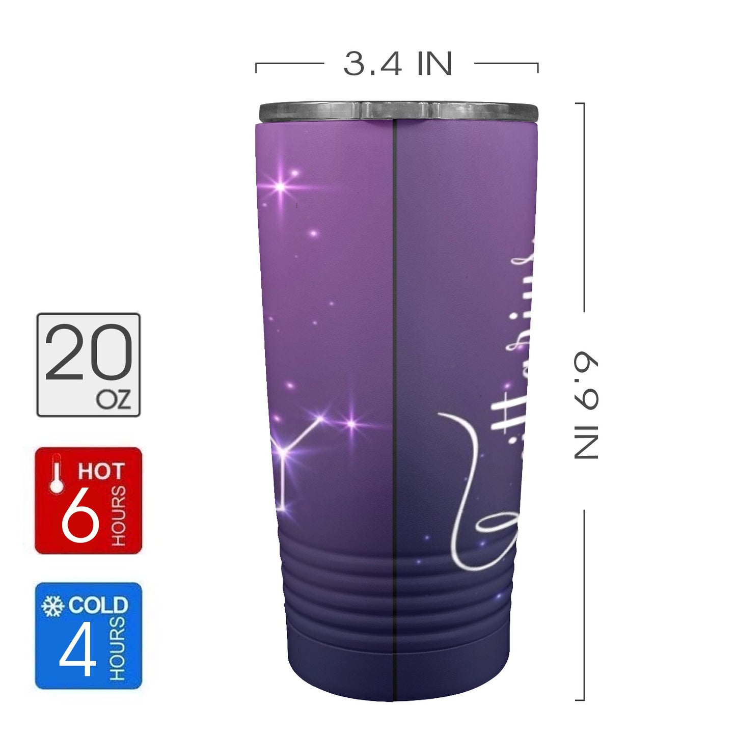 Sagittarius 20oz Insulated Stainless Steel Mobile Tumbler