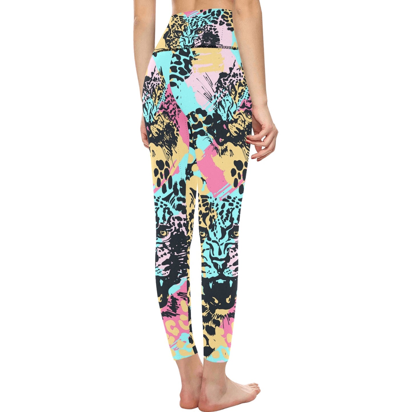 Abstract Leopard Women's High-Waisted Leggings