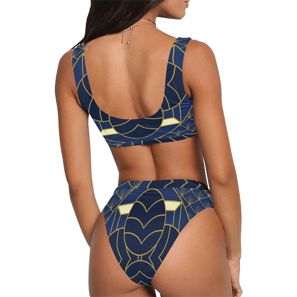 Navy Cut Sport Swimsuit