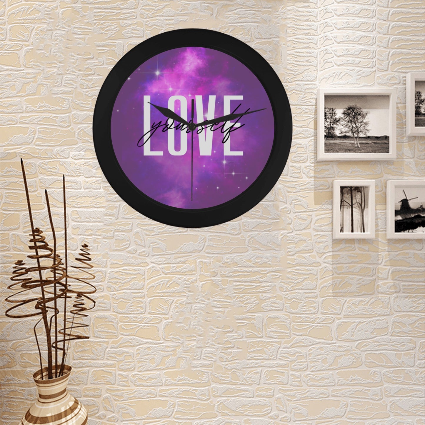 Love Yourself Circular Wall clock