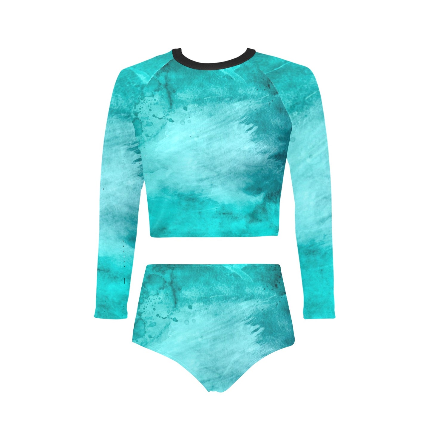 Blue Lagoon Long Sleeve Bikini Set