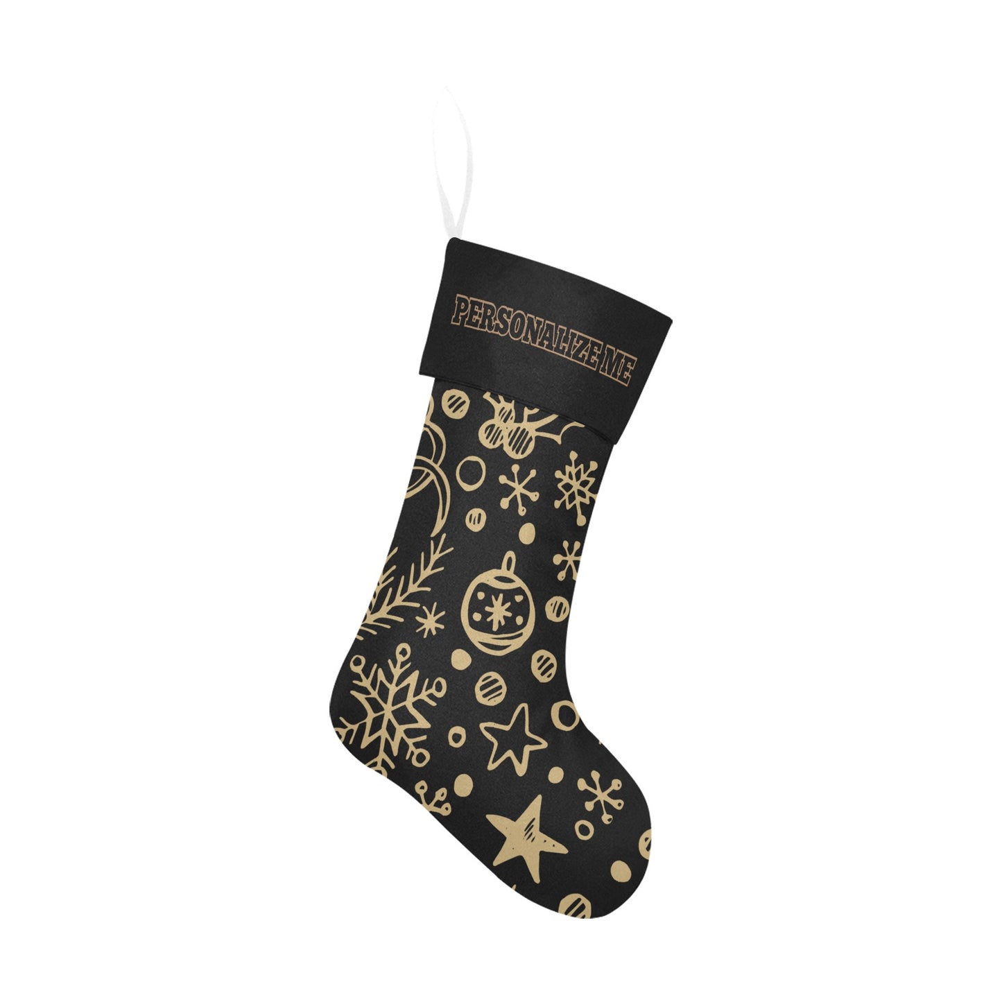 Gold Ornaments- Christmas Stocking