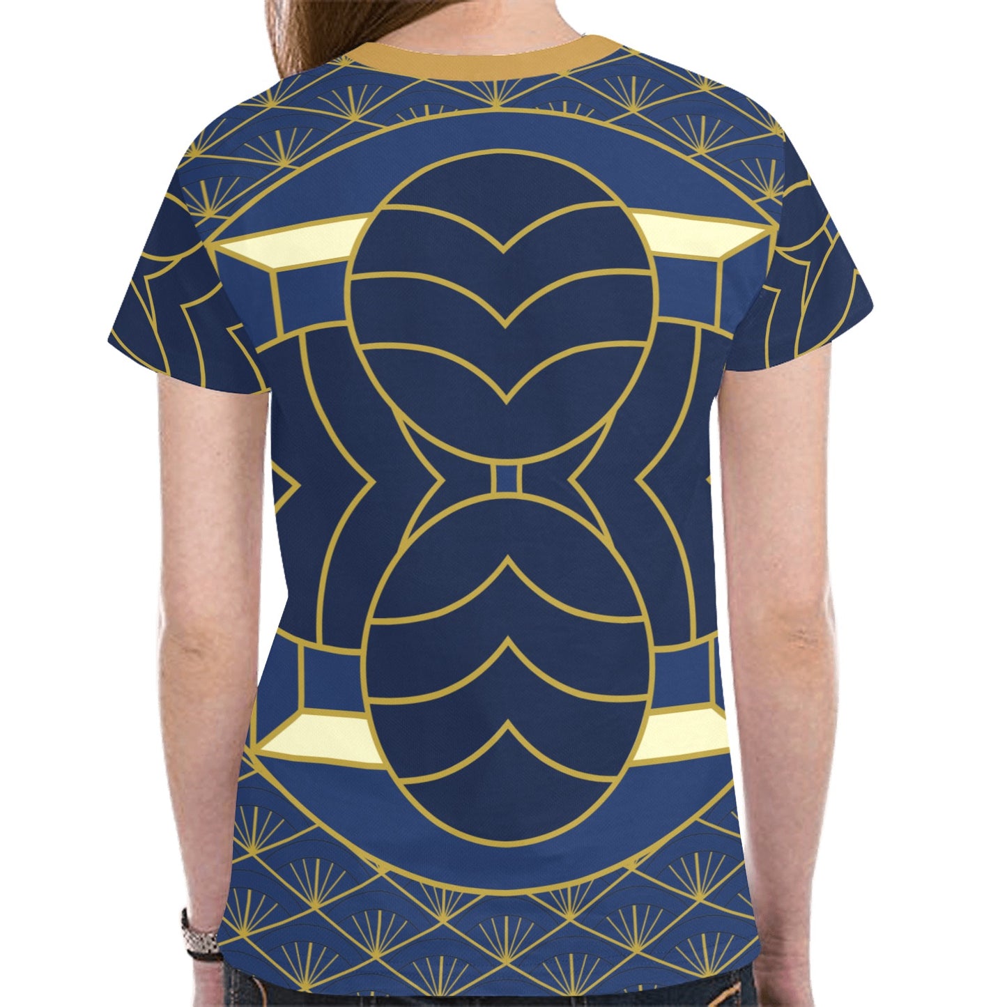 Navy Cut T-shirt- Women