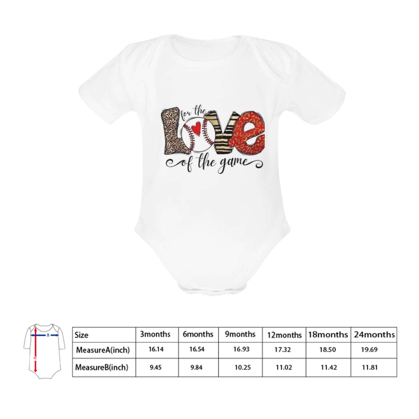 Love of the game Baby Onesie