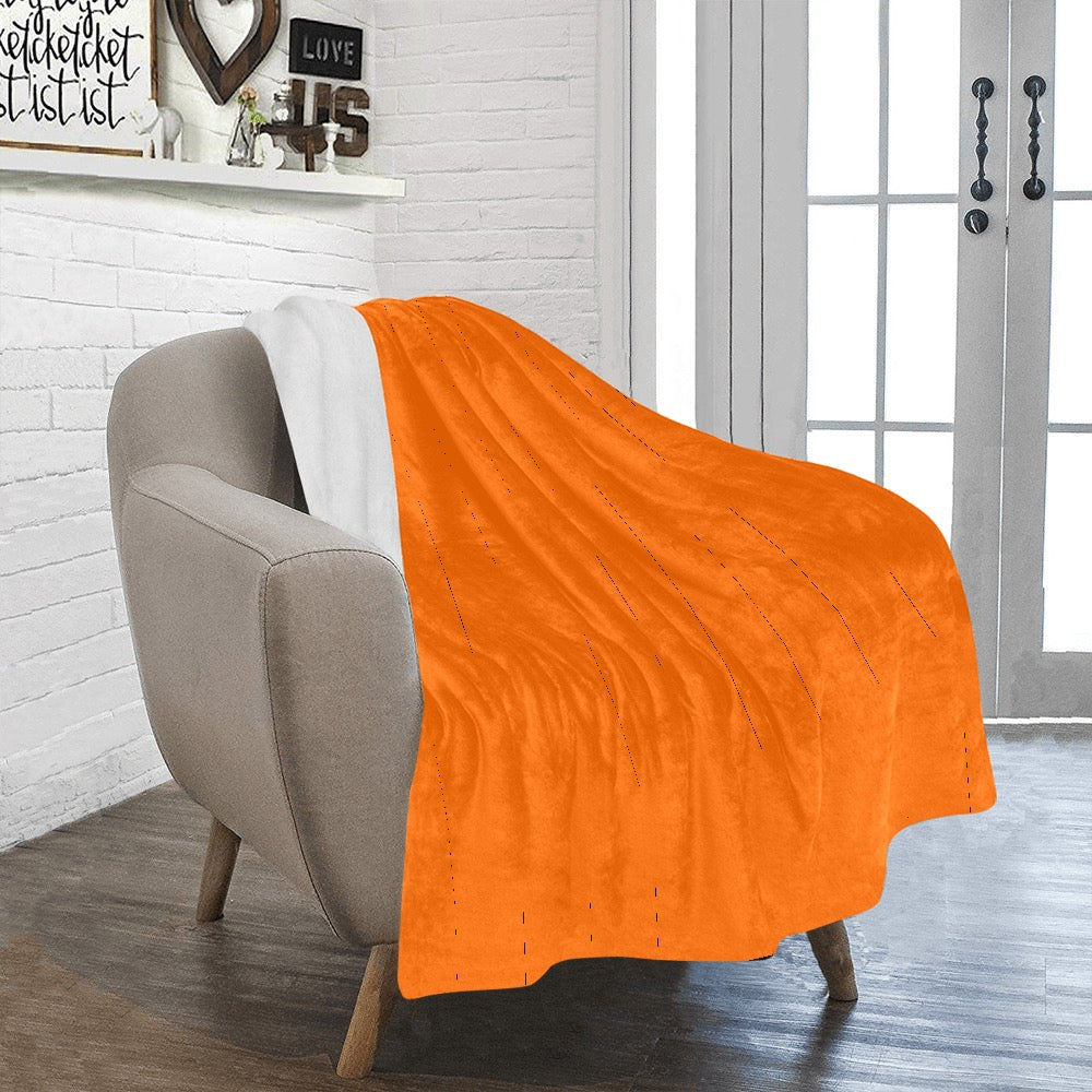 Orange Ultra-Soft Micro Fleece Blanket 40"x50"