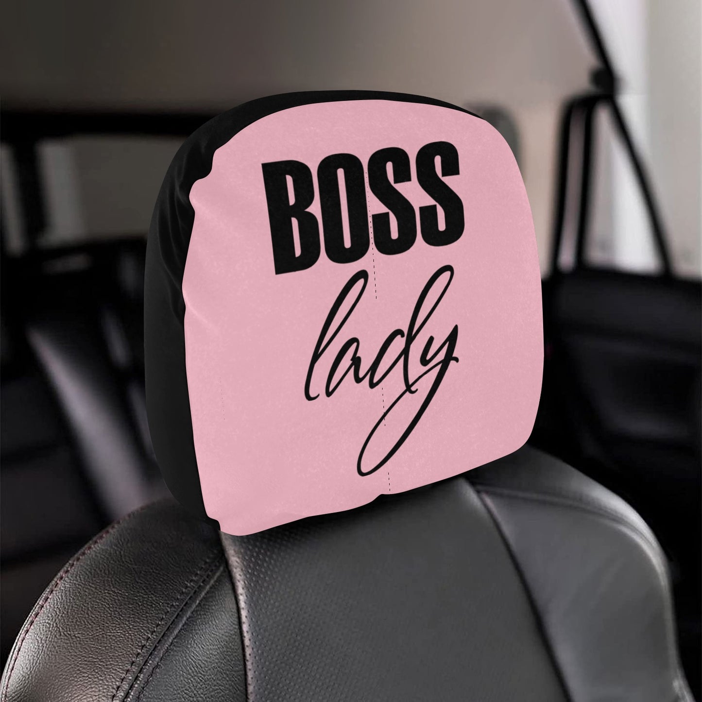 Boss Lady Car Headrest Cover (2pcs)