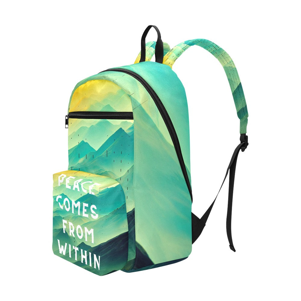 Peace Comes From Within Large Capacity Travel Backpack