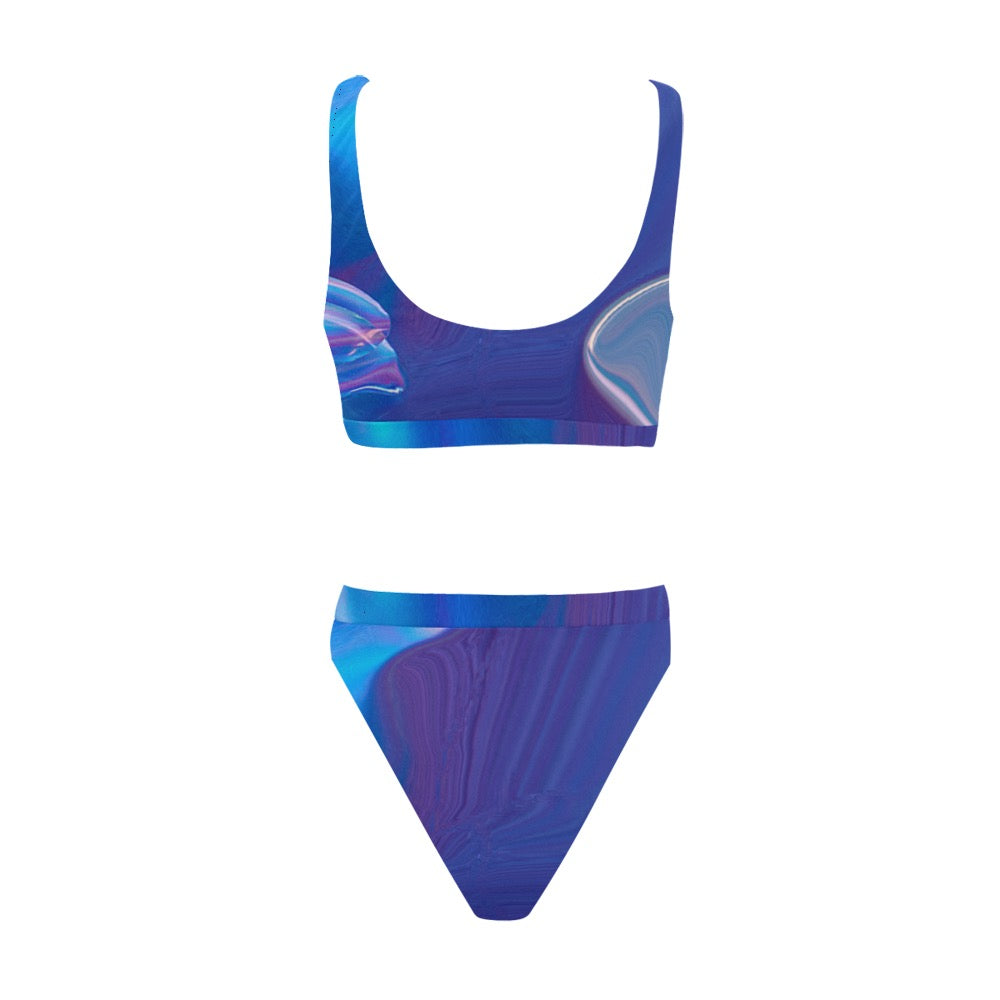 Blue Aura Sport Swimsuit