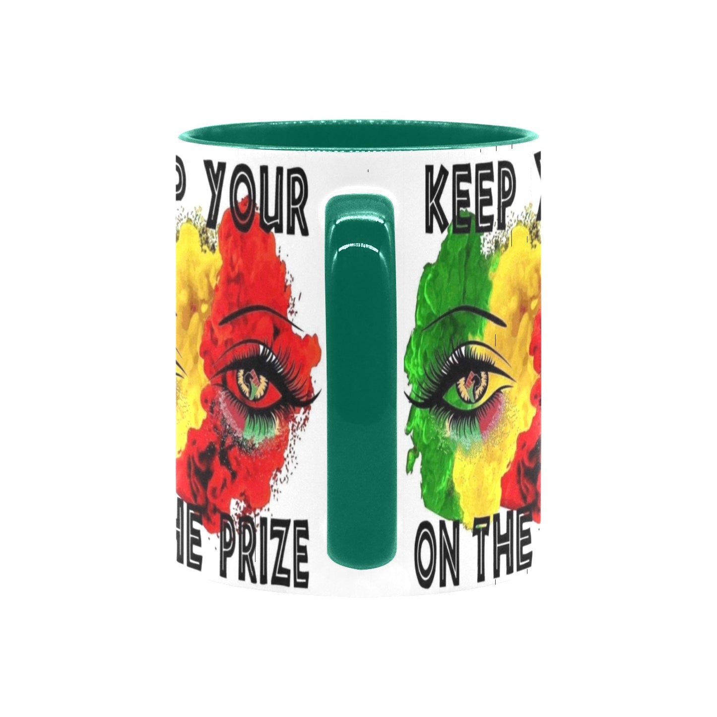 Keep Your Eyes On The Prize Custom Inner Color Mug (11oz)