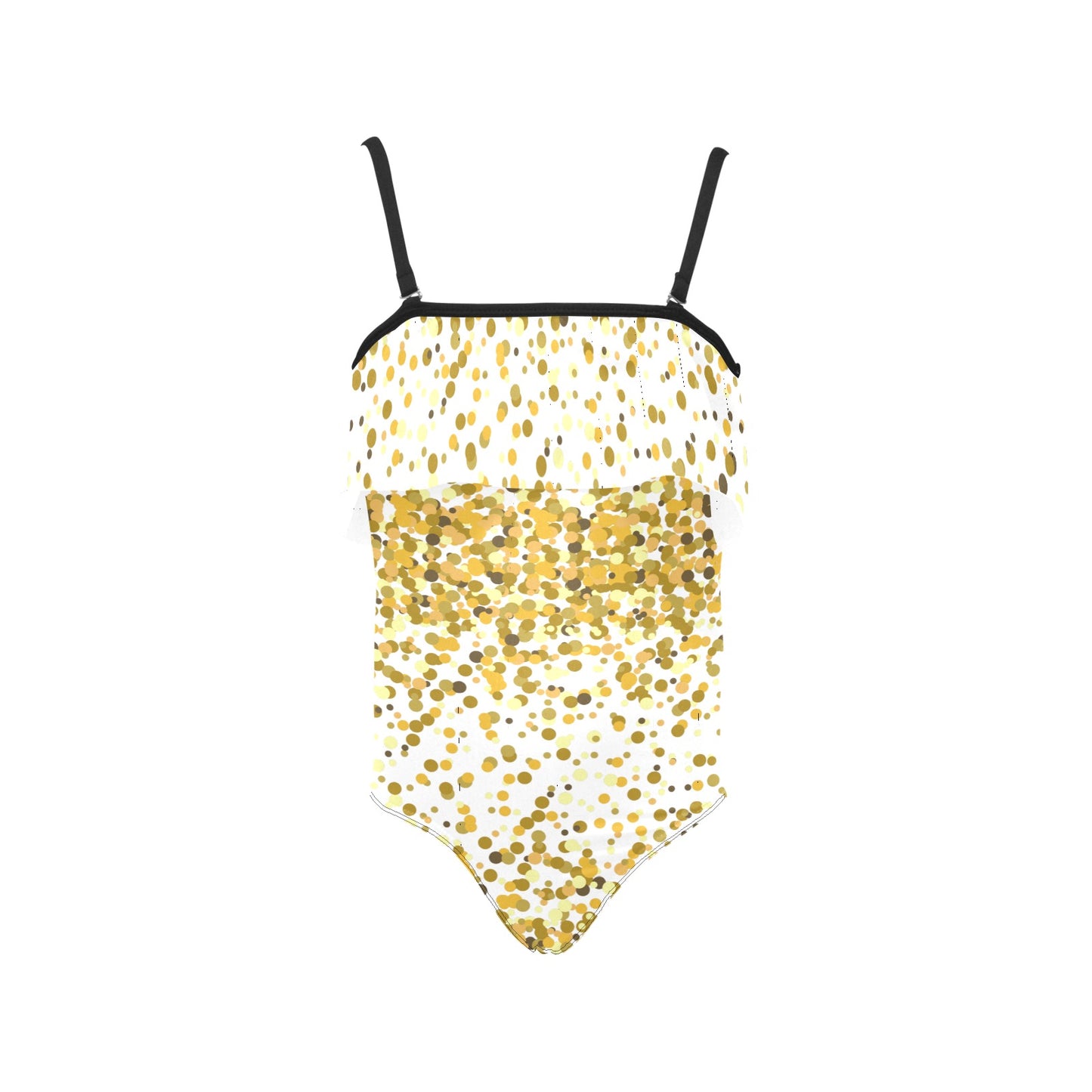 Gold Confetti Girls Swimsuit