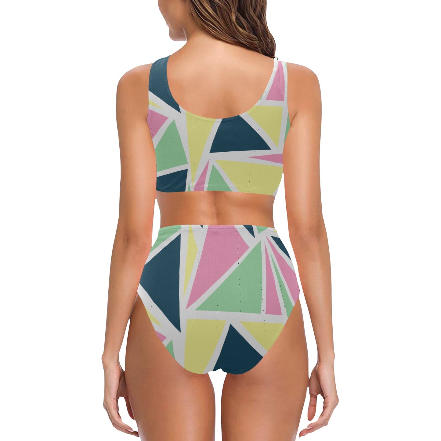 Colored Angles Bow Tie Swimsuit