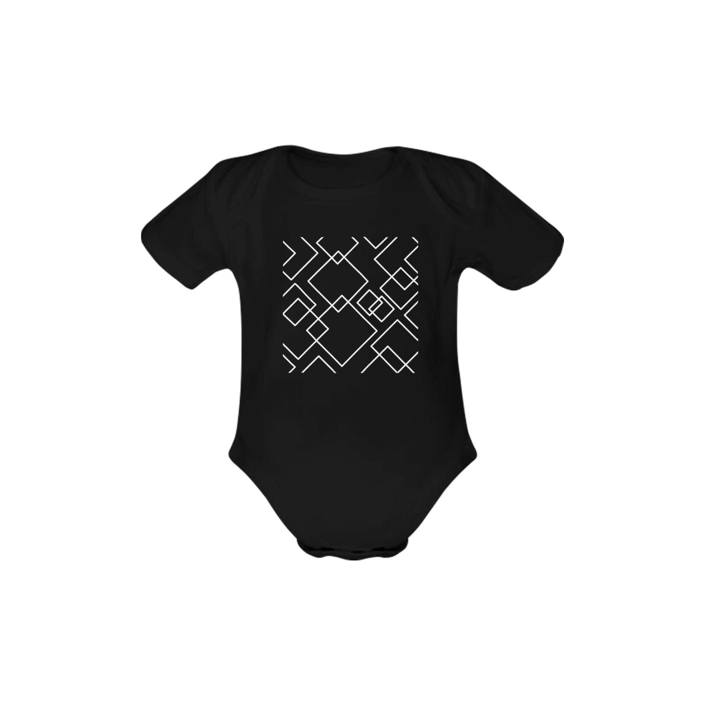 Black Squared Baby Onesie