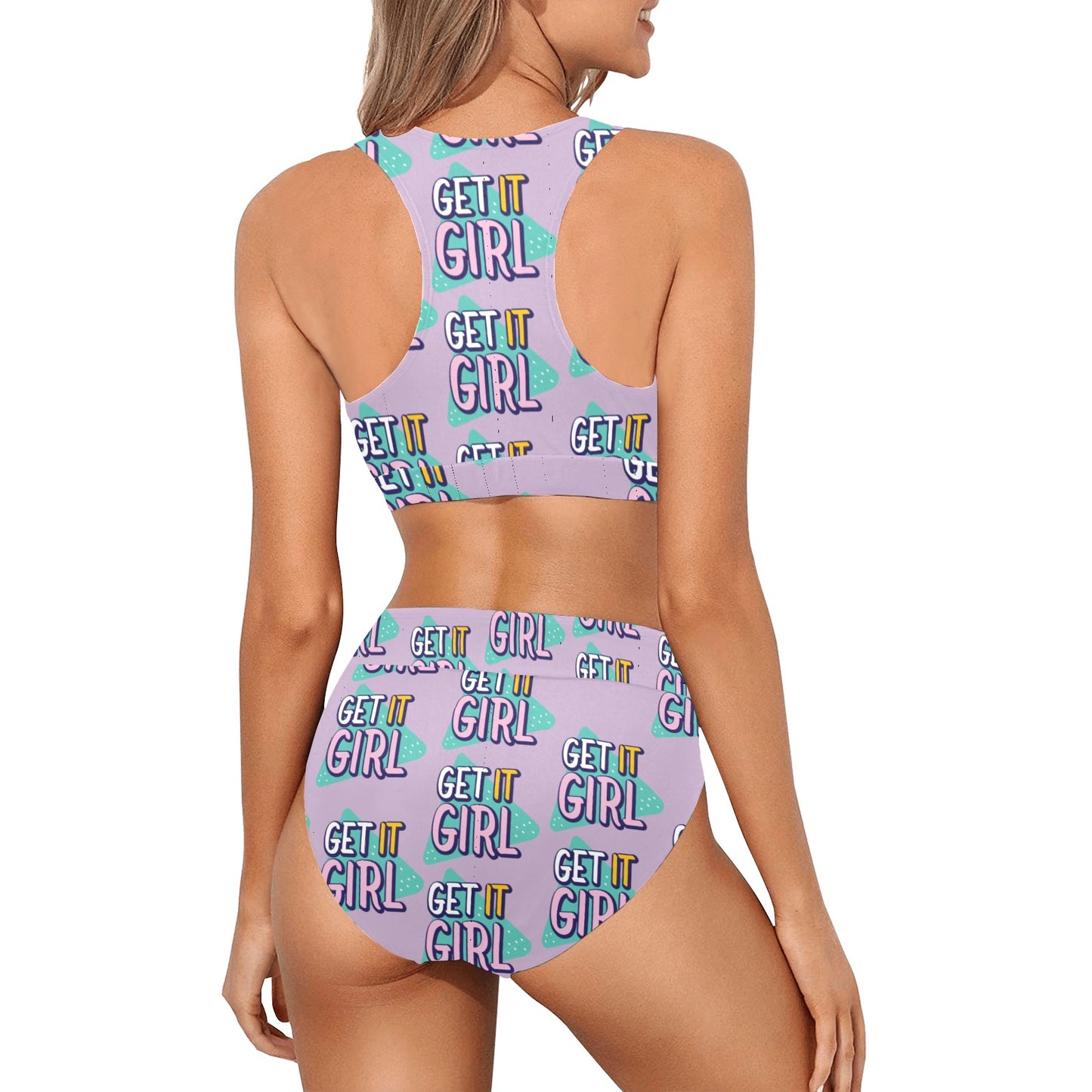 Get It Girl Crop Top Bikini Set