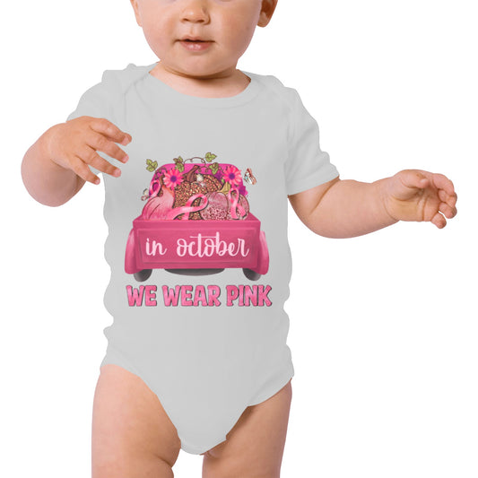 AWARENESS - We Wear Pink Baby Short Sleeve Onesie