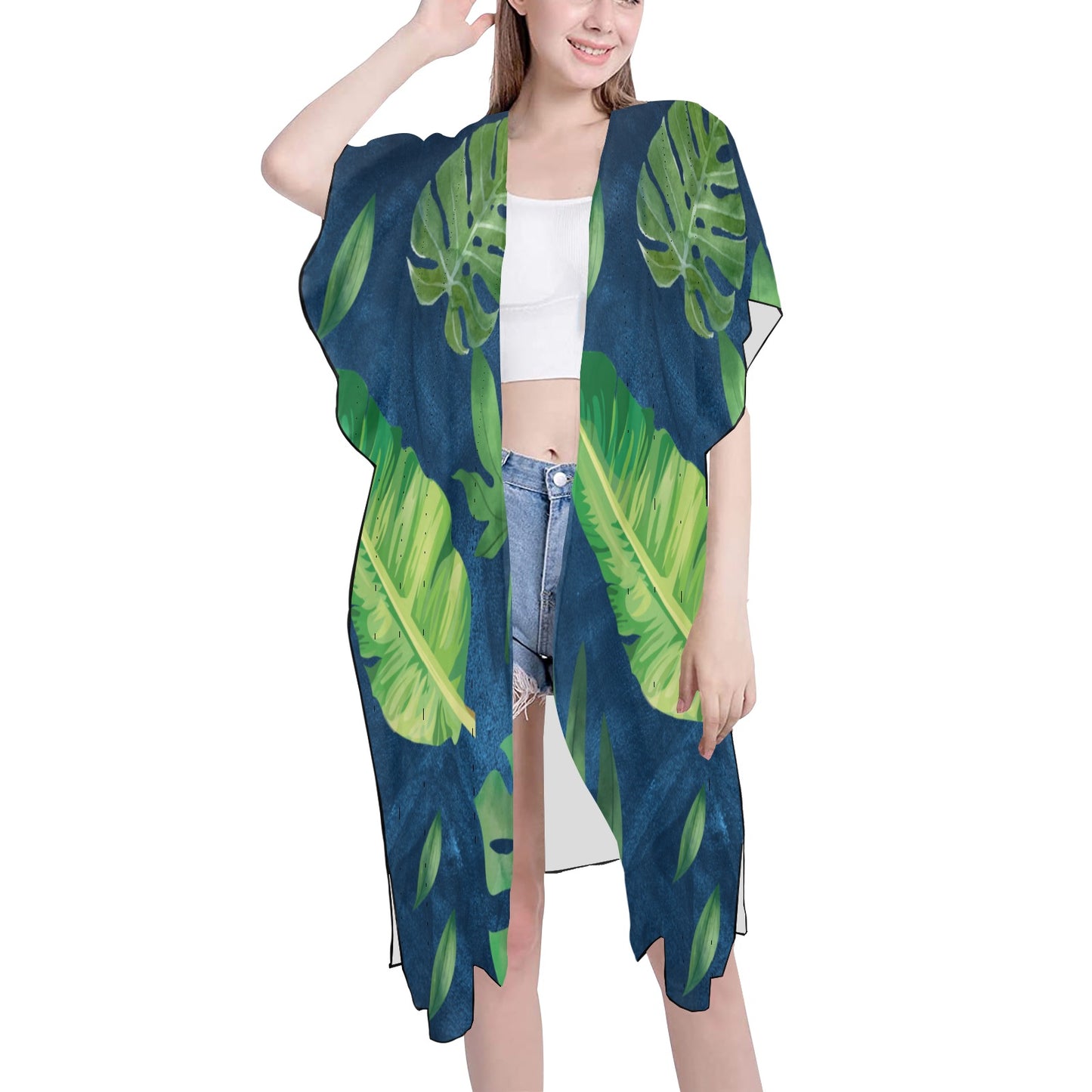 Leaves Chiffon Cover Up