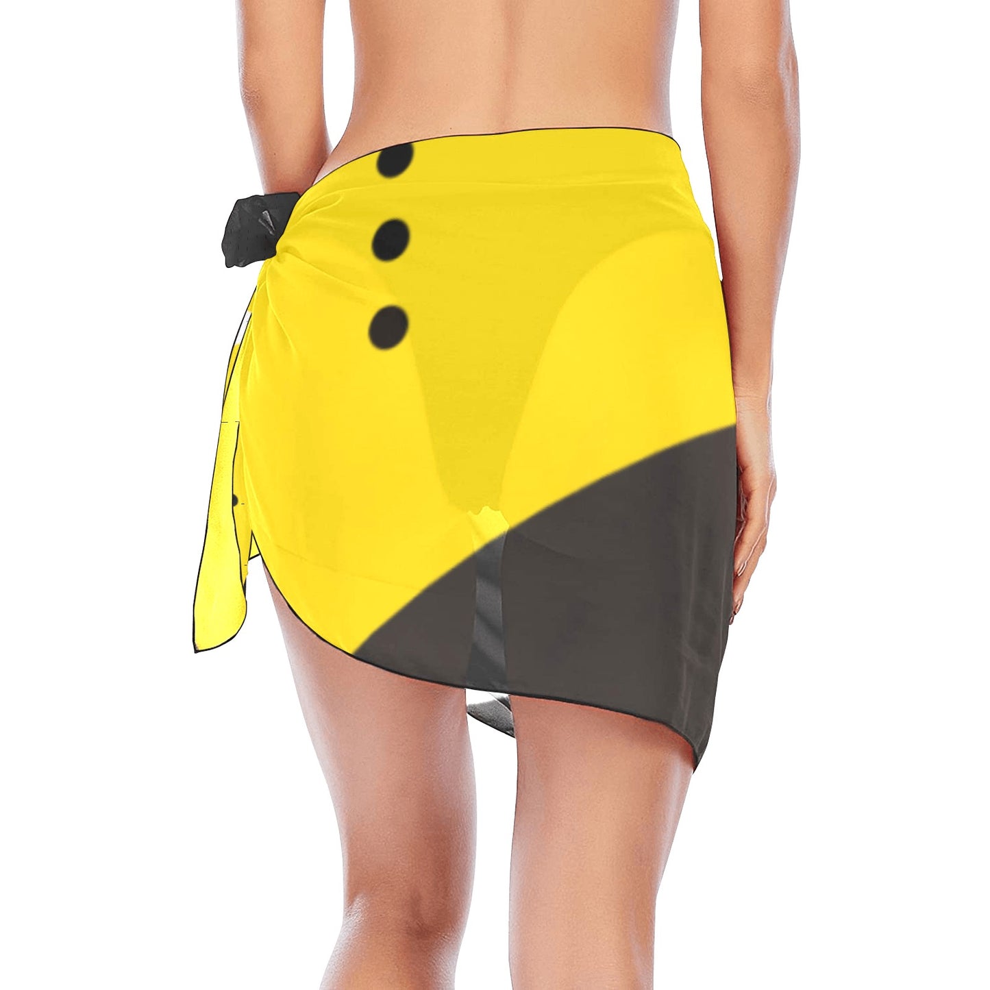 Black & Yellow Beach Sarong Wrap