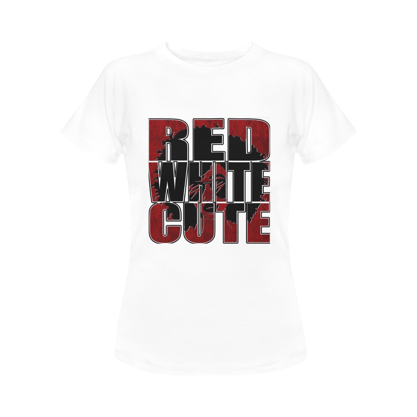 Red, White Cute Women's T-Shirt