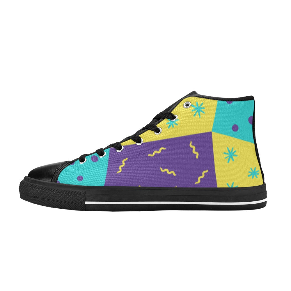 Purple Party High Top Shoes- Kids