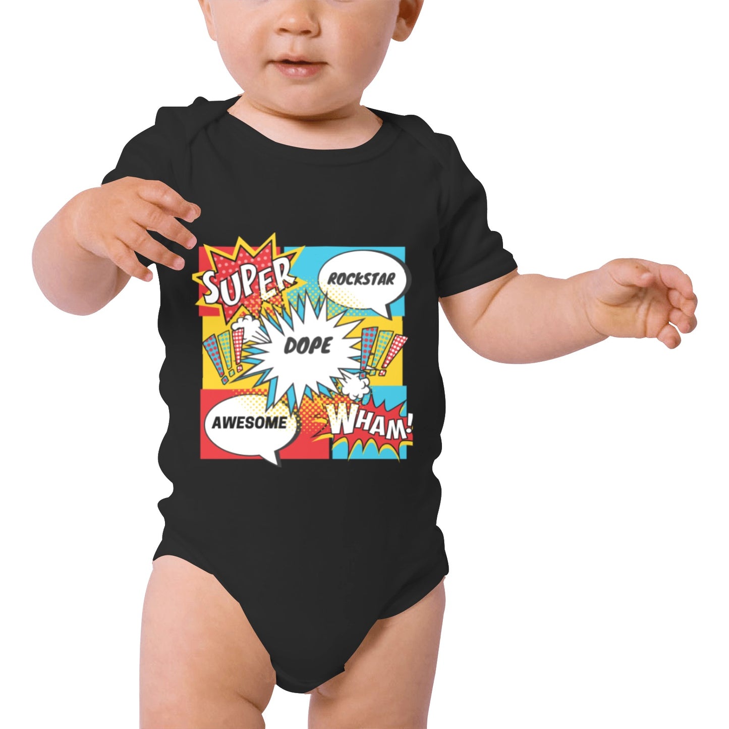 Comic Words Baby Onesie